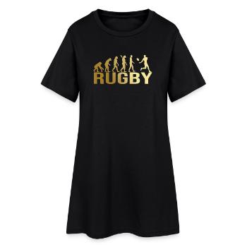 Evolution Rugby - Frauen T-Shirt-Kleid - Schwarz - Vorne
