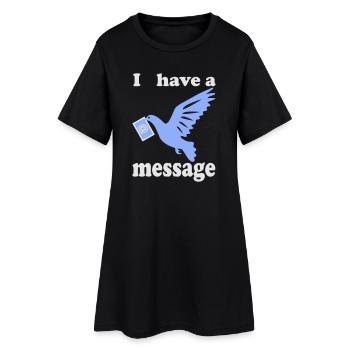 Oiseau de la Colombe de la Paix - Robe T-shirt Femme - noir - Devant