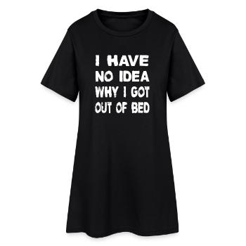 I have no idea - Frauen T-Shirt-Kleid - Schwarz - Vorne