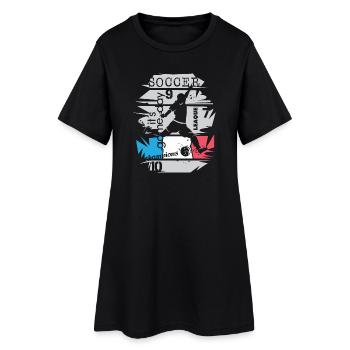 Fußball Frankreich Torschuss Ball Explosion Fan - Frauen T-Shirt-Kleid - Schwarz - Vorne