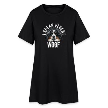 Berner Sennenhund - Frauen T-Shirt-Kleid - Schwarz - Vorne