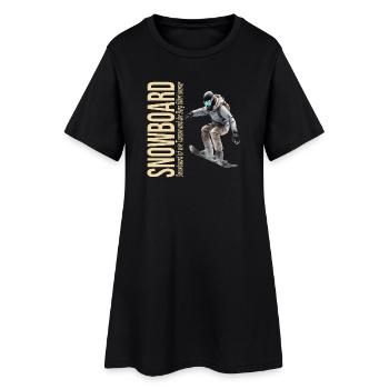 Snowboard ist wie tanzen und der Berg führt immer - Frauen T-Shirt-Kleid - Schwarz - Vorne