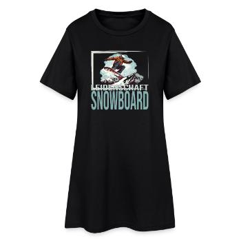 Leidenschaft Snowboard - Frauen T-Shirt-Kleid - Schwarz - Vorne