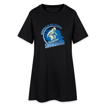 Adrenalin auf Schnee - Snowboard - Frauen T-Shirt-Kleid - Schwarz - Vorne