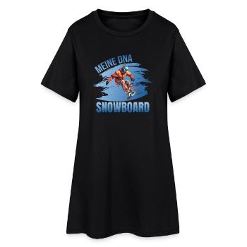 Meine DNA - Snowboard - Frauen T-Shirt-Kleid - Schwarz - Vorne