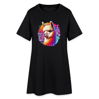 Alpaga - Robe T-shirt Femme - noir - Devant