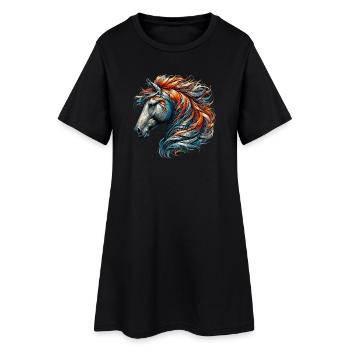 Cheval - Robe T-shirt Femme - noir - Devant