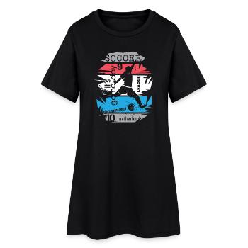 Tournoi de football Pays-Bas Icône de tir de but par équipe - Robe T-shirt Femme - noir - Devant