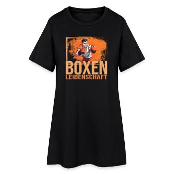 Boxen Leidenschaft - Frauen T-Shirt-Kleid - Schwarz - Vorne