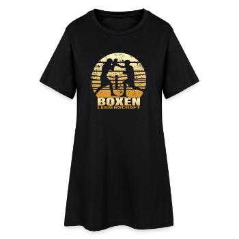 Boxen Leidenschaft - Frauen T-Shirt-Kleid - Schwarz - Vorne