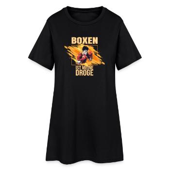 Boxen ist meine Droge - Frauen T-Shirt-Kleid - Schwarz - Vorne