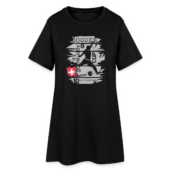 Football Suisse Joueur Équipe Tournoi Collage icône - Robe T-shirt Femme - noir - Devant