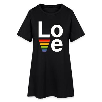 LGBT Regenbogen love Shirt white - Women’s T-Shirt Dress - black - Front