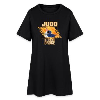 Judo ist meine Droge - Frauen T-Shirt-Kleid - Schwarz - Vorne
