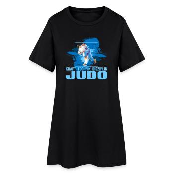 Kraft - Technik - Disziplin - Judo - Frauen T-Shirt-Kleid - Schwarz - Vorne