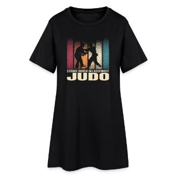 Stärke durch Gelassenheit - Judo - Frauen T-Shirt-Kleid - Schwarz - Vorne