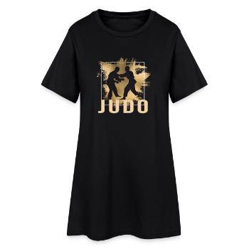 Judo - Frauen T-Shirt-Kleid - Schwarz - Vorne