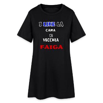 nice shirt CARA E VECCHIA FAIGA jerry calà - Women’s T-Shirt Dress - black - Front