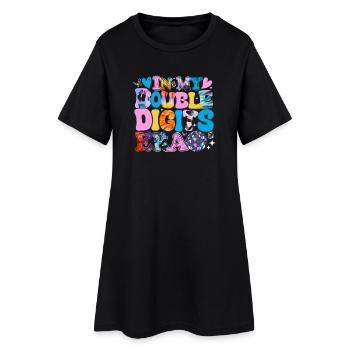 In My Double Digits Era Funny 10th Birthday Girl - Women’s T-Shirt Dress - black - Front