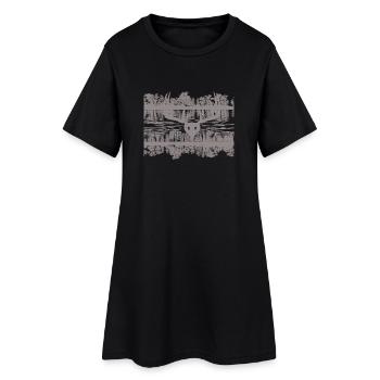 Wildlife Reflections Silhouette Design - Women’s T-Shirt Dress - black - Front