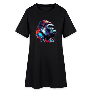Gorille - Robe T-shirt Femme - noir - Devant