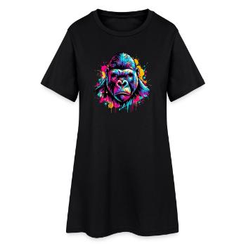Gorille - Robe T-shirt Femme - noir - Devant