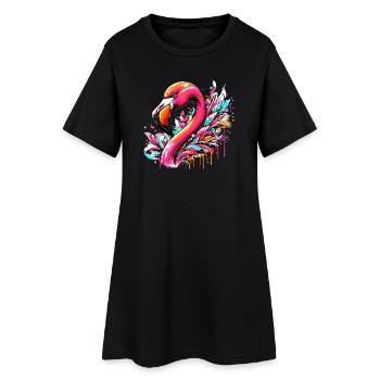 Flamingo - Women’s T-Shirt Dress - black - Front