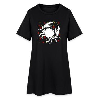 Couleur homard - Robe T-shirt Femme - noir - Devant