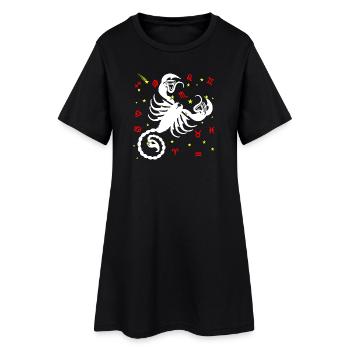 Couleur Scorpion - Robe T-shirt Femme - noir - Devant