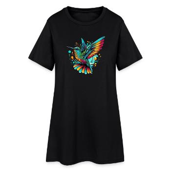 Colibri - Robe T-shirt Femme - noir - Devant