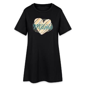 BesteMama - Frauen T-Shirt-Kleid - Schwarz - Vorne