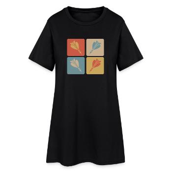 Design de fléchettes - Robe T-shirt Femme - noir - Devant