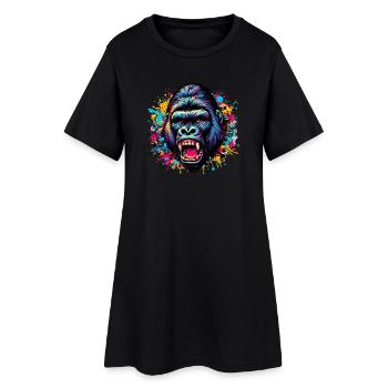 Gorille - Robe T-shirt Femme - noir - Devant