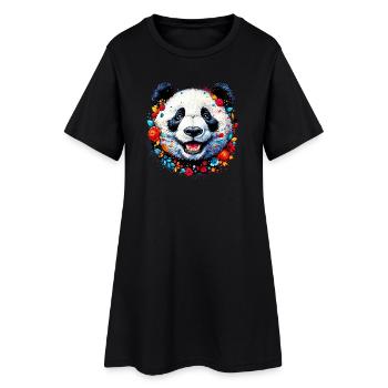 Panda - Women’s T-Shirt Dress - black - Front
