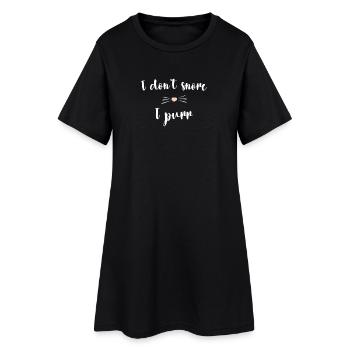 Je ne ronfle pas, je ronronne - Robe T-shirt Femme - noir - Devant
