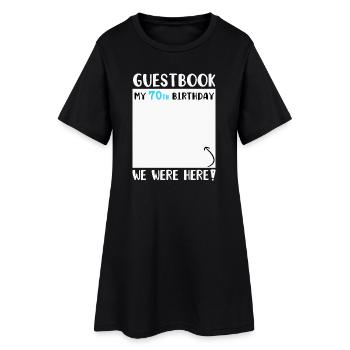 70e anniversaire - Robe T-shirt Femme - noir - Devant