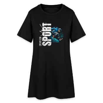 Eins mit dem Sport - Parkour - Frauen T-Shirt-Kleid - Schwarz - Vorne
