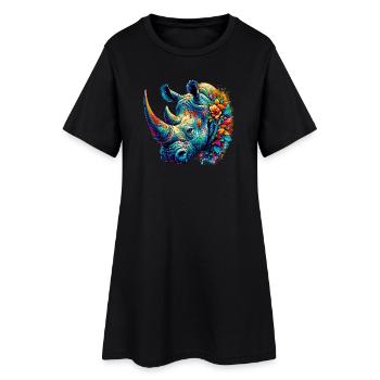 Rhinocéros - Robe T-shirt Femme - noir - Devant