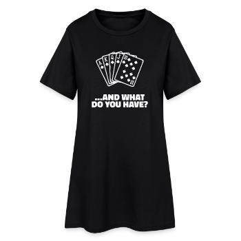 Jeu de cartes Casino Poker Déclaration - Robe T-shirt Femme - noir - Devant