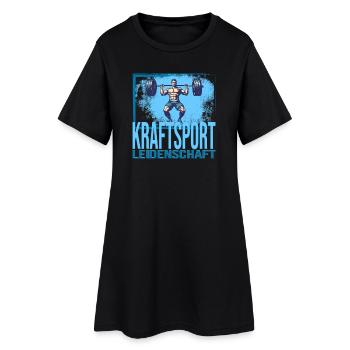 Kraftsport Leidenschaft - Frauen T-Shirt-Kleid - Schwarz - Vorne