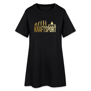 Evolution Kraftsport - Frauen T-Shirt-Kleid - Schwarz - Vorne