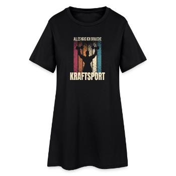 Alles was ich brauche - Kraftsport - Frauen T-Shirt-Kleid - Schwarz - Vorne