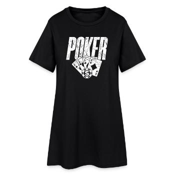 Casino Gambling Poker Jeu de cartes gagnant Jackpot - Robe T-shirt Femme - noir - Devant