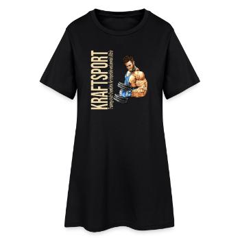 Training ist der Grundstein... - Frauen T-Shirt-Kleid - Schwarz - Vorne
