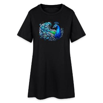 Paon - Robe T-shirt Femme - noir - Devant