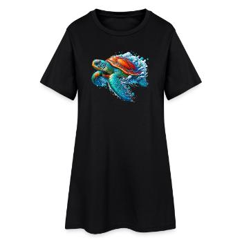 Turtle - Women’s T-Shirt Dress - black - Front