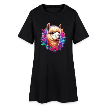 Alpaga - Robe T-shirt Femme - noir - Devant