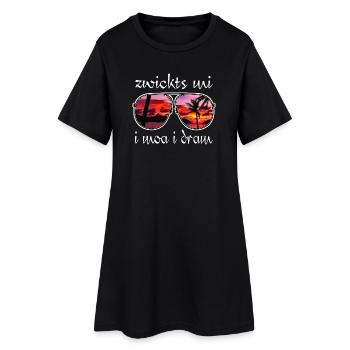 zwickts mi i moa i dram, sentiment de vacances, dialecte - Robe T-shirt Femme - noir - Devant