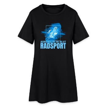 Adrenalin im Blut - Radsport - Frauen T-Shirt-Kleid - Schwarz - Vorne