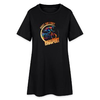 Hart am Limit - Radsport - Frauen T-Shirt-Kleid - Schwarz - Vorne